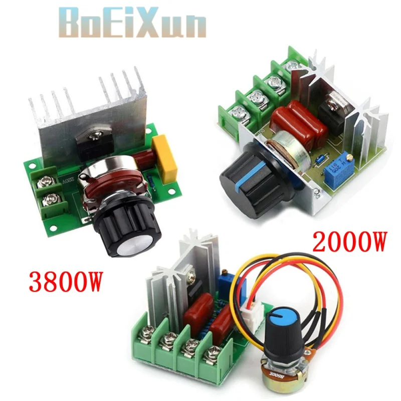 

AC 220V 2000W 3800W SCR Voltage Regulator Dimming Dimmers Motor Speed Controller Thermostat Electronic Voltage Regulator Module