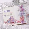 1Roll 2M  Roll  Snow Falls Silent Glitter Handbook PET Tape Material Collage Bottom Package Adhesives Scrapbook 50mm*2m 5