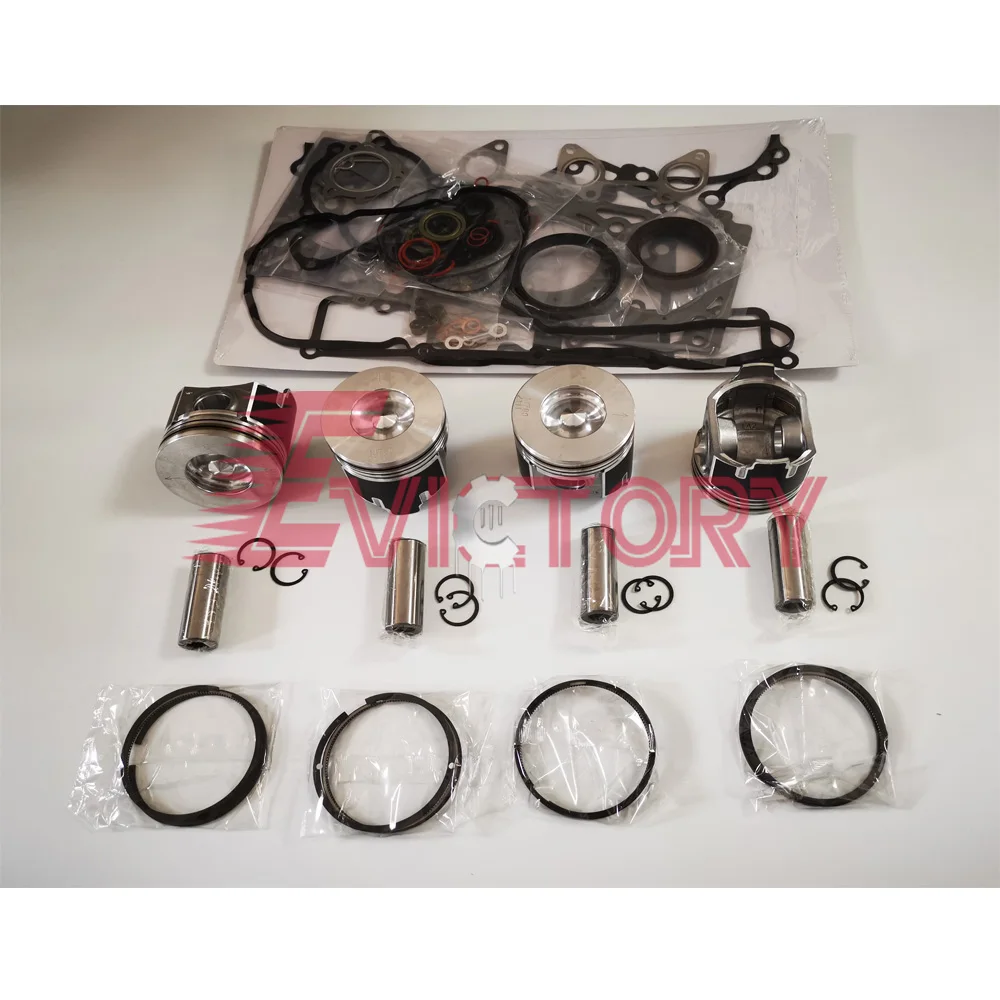 

For Bobcat KUBOTA V3307 rebuild kit piston ring gasket bearing +16pcs valve