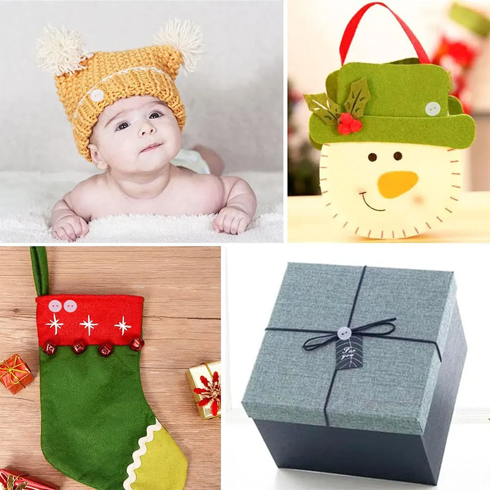 9mm/11.5mm/15mm/18mm Two Holes Transparent Small Buttons Bread Round Resin Sewing Button DIY Clothing Dress Accessories