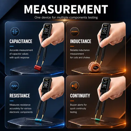 ZOYI ZT-MD1 Digital Smart Tweezer LCR SMD ESR Tester Resistance Capacitance Inductance Continuity Diode Test Measurement Tools - Image 6