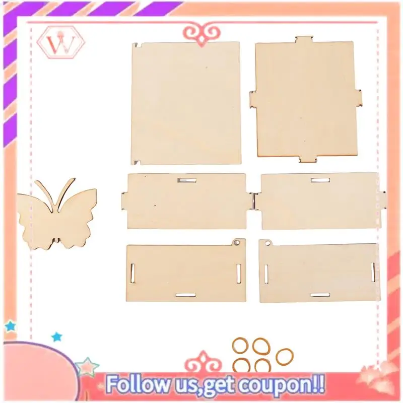 1 PCS DIY White Wedding Guest Book With Small Butterflys Rustic Guest Book Alternative Wedding Signs