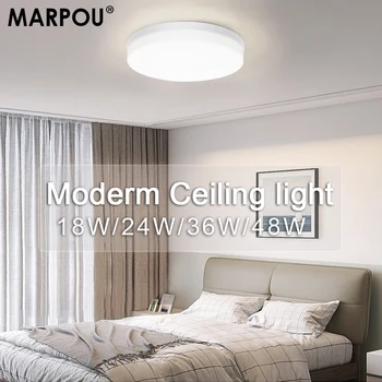 Marpouu-초박형 원형 천장 램프, 220v 110v, LED 현대 조명, 실내 조명, 천장 샹들리에, 주방, 침실 램프