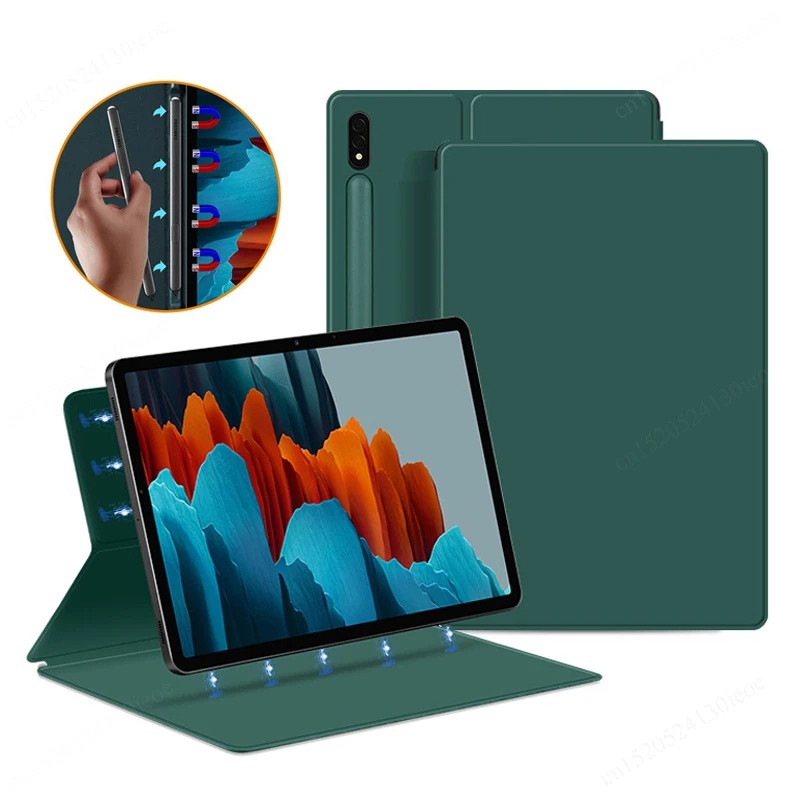 Magnetic Tablet Cover For Samsung Galaxy Tab S8 S9 S10 Ultra 14.6 S7 Plus FE 12.4 11 inch TB-X710 Case Pencil Holder Funda Capa