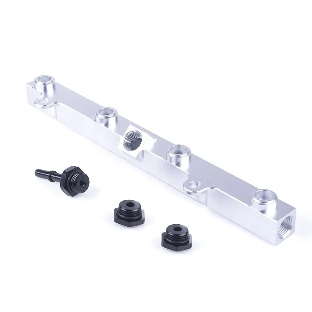 CNRAQR - Kit De Riel De Combustible De Inyección De Alto Flujo Con Calibre De 1/8 Npt Para HONDA K SERIES K20 K24 RSX CIVIC SI, INTEGRA EP3, Negro
