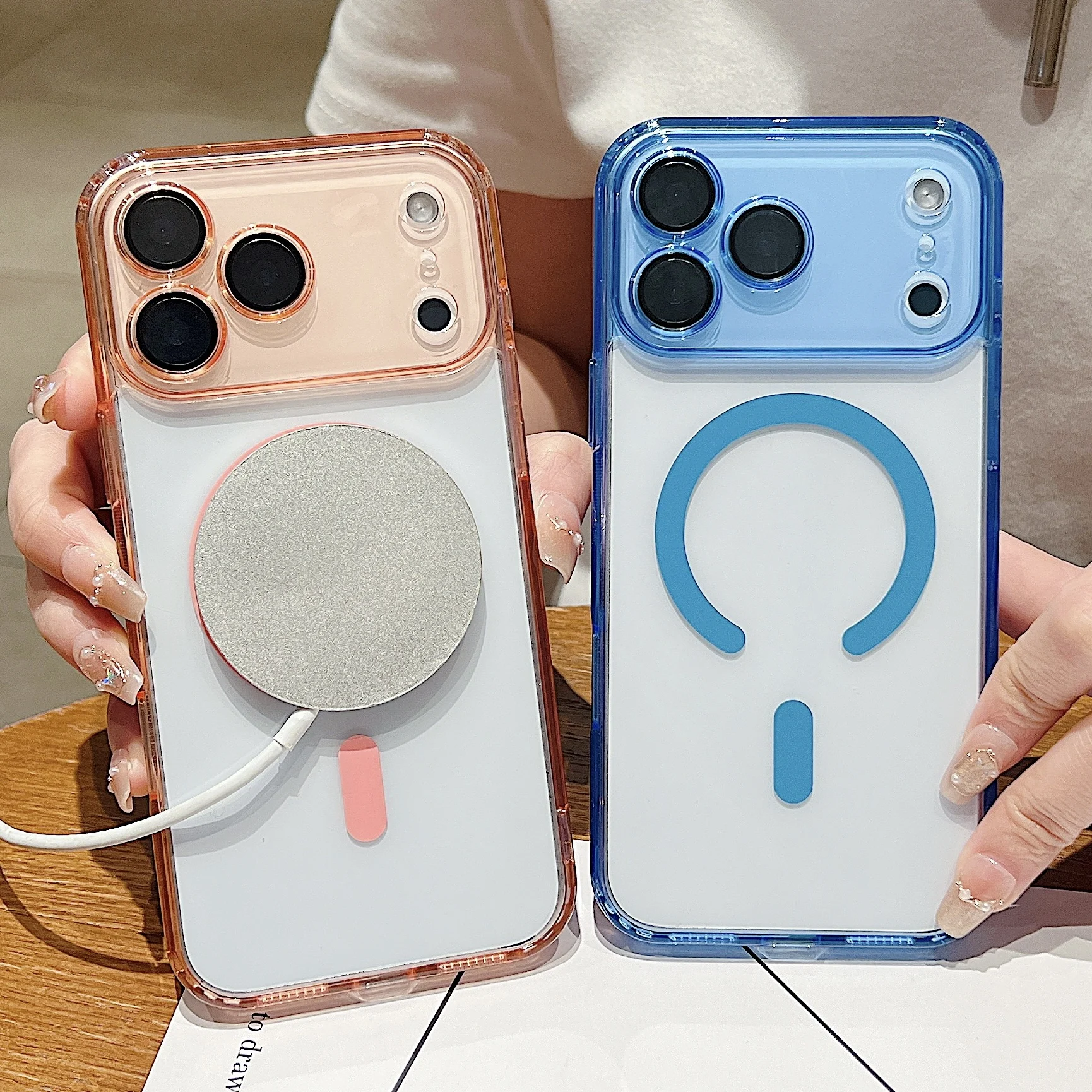 Magnetic Wireless Charging Case with Full Protection and Camera Lens Cover