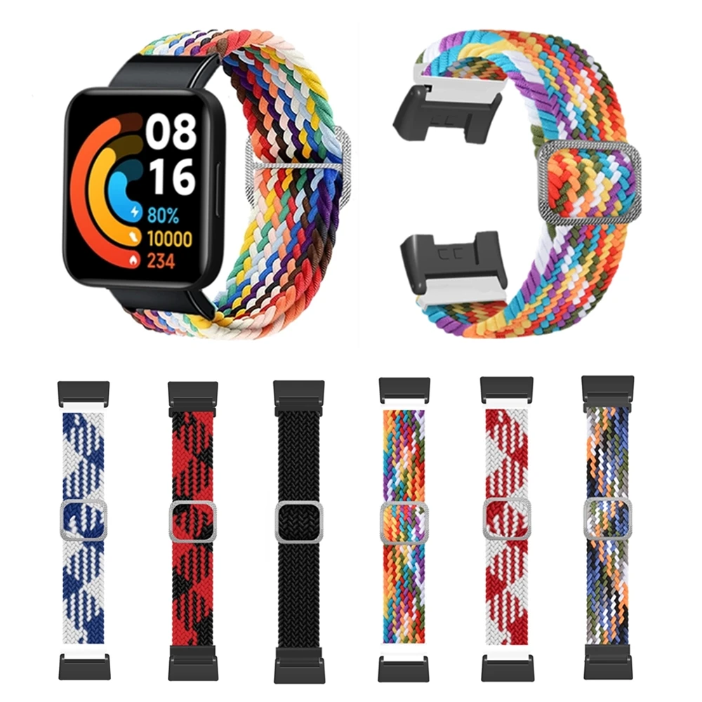 

Nylon WatchBand Strap For Xiaomi Mi Watch lite Wristband Braided Elastic Weave Bracelet For Redmi Watch 3Active 2 3 Watchstrap