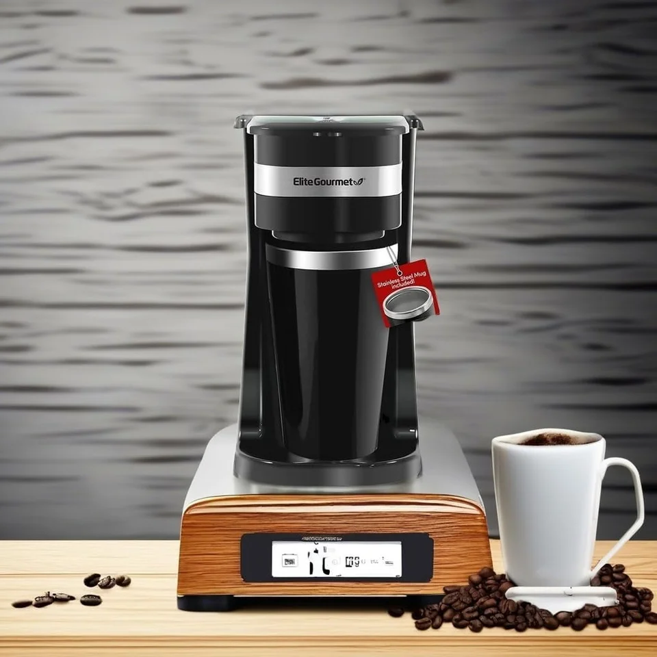 Gourmet Single Serve Coffee Maker with Travel Mug