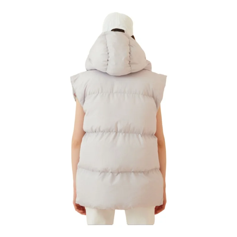TYZA Happiness Istanbul Women's Vests Standard Sleeve Woven Casual Oversize Hood Plain Coats Jackets Casual Tops Vintage Tops 6
