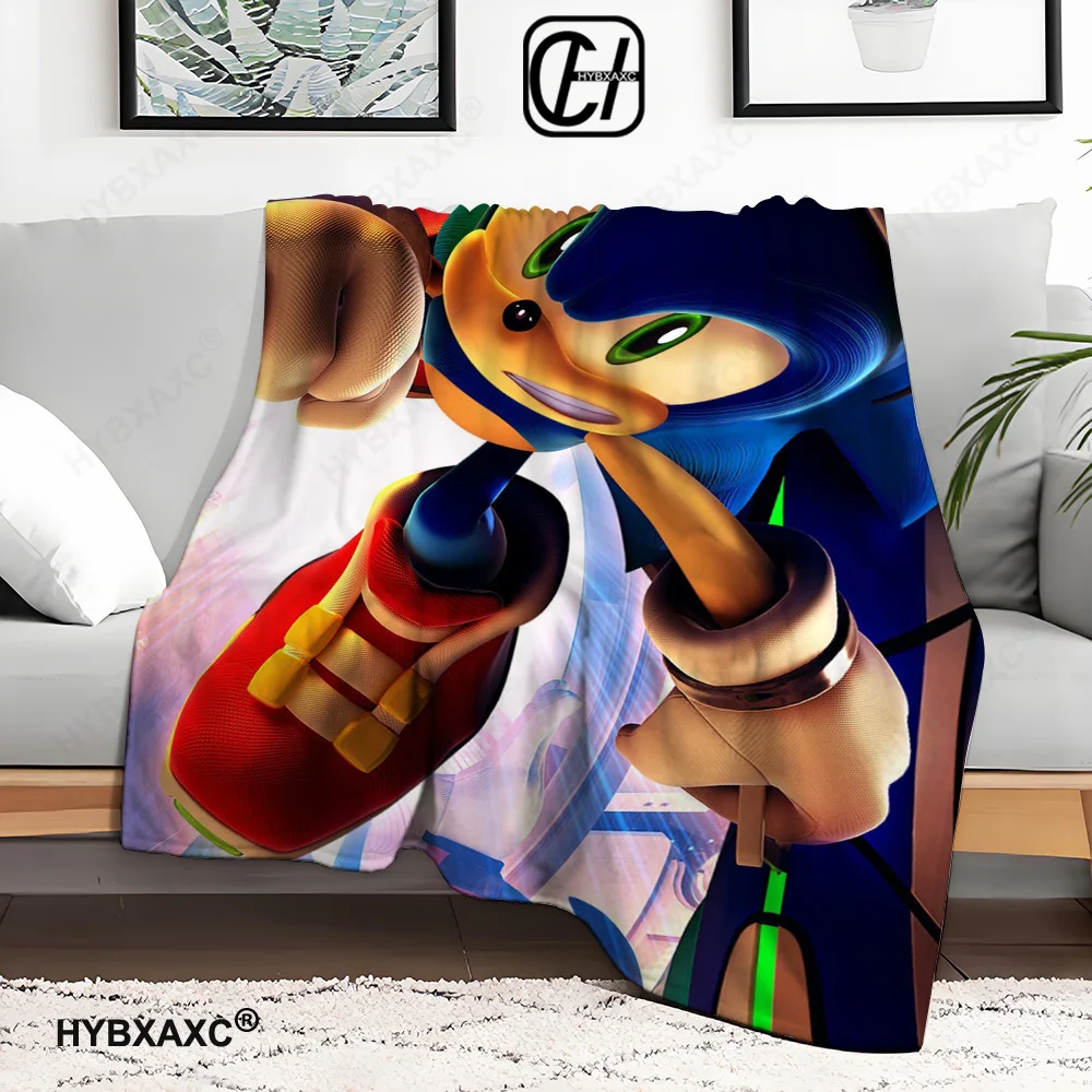Luxury Blankets Sofa Decoration Sonics Designer Throw Blanket for Sofa Bed Blankets & Throws Thin Wadding Blanket King Size Nap 5