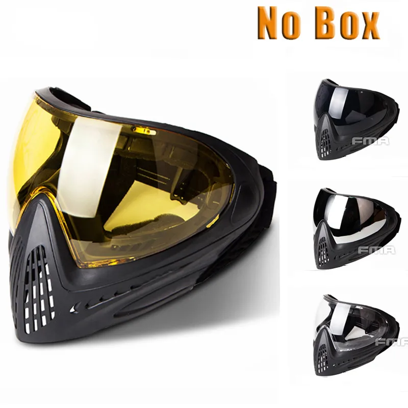 FMA F1 full face mask single layer paintball safety protective mask anti-fog goggle outdoor tactical airsoft equip paintball safety mask