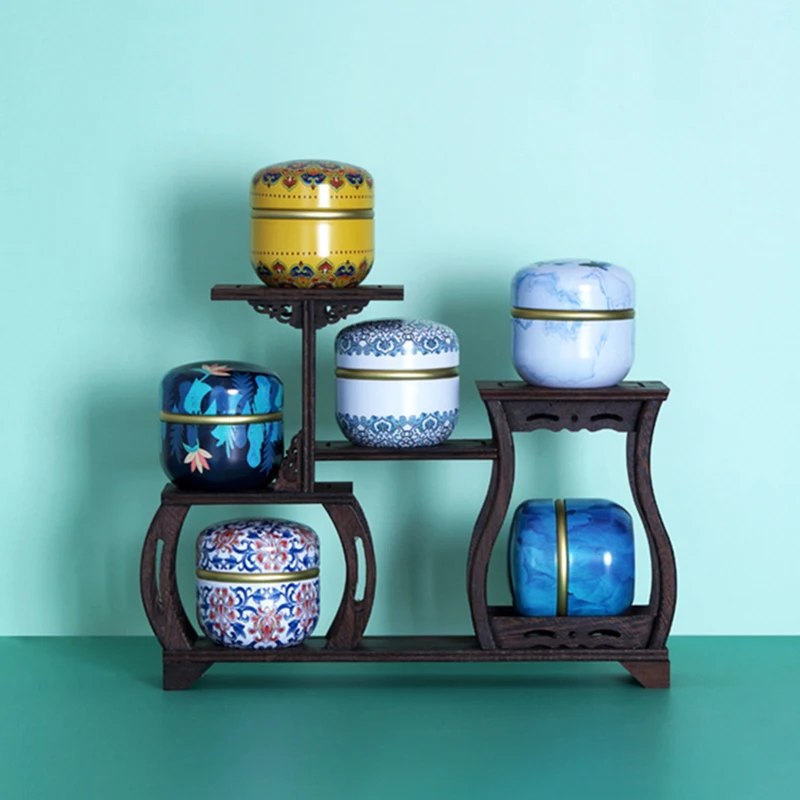 Dampproof Container Round Tinplate Tea Caddy Nuts Candy Snacks Sealed Jar Universal Packaging Box tea tin box tea canister