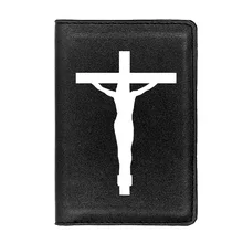 

High Quality Jesus Cross Printing Leather Passport Cover Men Women Holder ID Credit Card Travel Accessories Passport Case