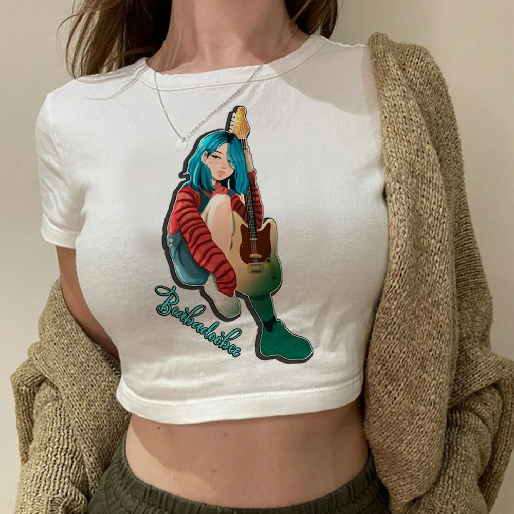 Beabadoobee korean fashion goth crop top Woman Harajuku trashy goth gothic  clothing 3