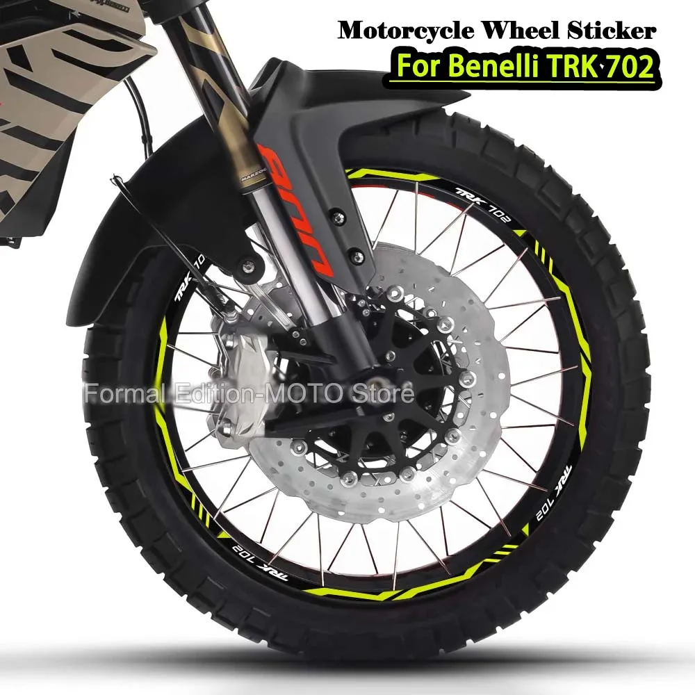 Motorcycle Wheel Rim Sticker Hub Stripe Tape Decal Accessories Waterproof 19/17 Inch for Benelli TRK 702 2023 2024