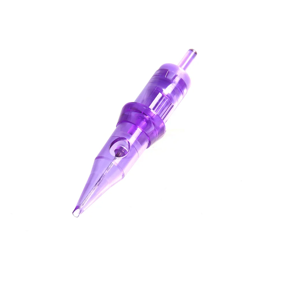50/100/200pcs Disposable Tattoo Cartridges Needle RL RS RM M1 Purple Permanent Eyebrow Lip Makeup Needles For Tattoo Machine Pen 6