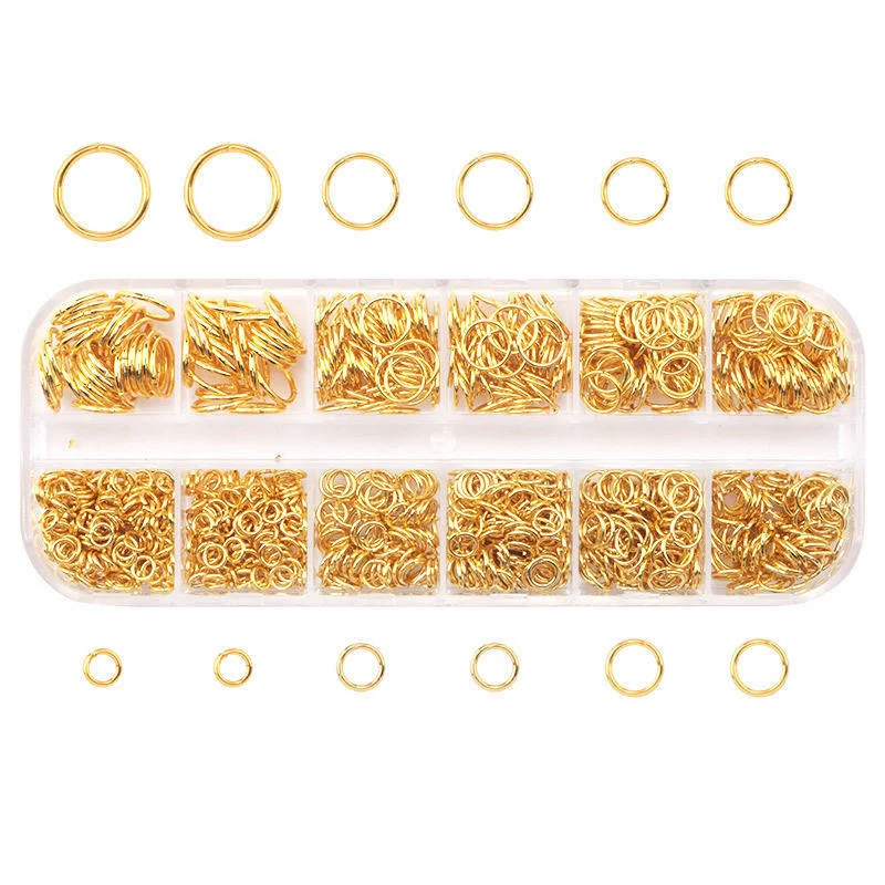1050 stücke Überzogene Farbe Offene Biegeringe Ein Set Box 3 4 5 6 7 8 10mm 7 farbe Split Ringe Link Schleife für Diy Schmuck Machen Stecker – Detail 5