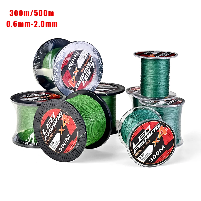 4 Strands Braided Fishing Line Multifilament 300m 500m Fishing Braided