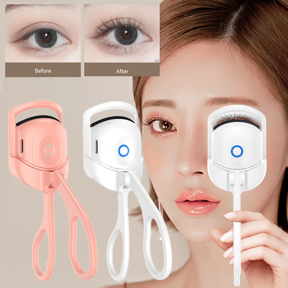 Electric Heated Eyelash Curler Eyelashes Curls Thermal Eyelash Curler USB Rechargeable Mini Long Lasting Makeup Tool Beauty Tool eyelash curler