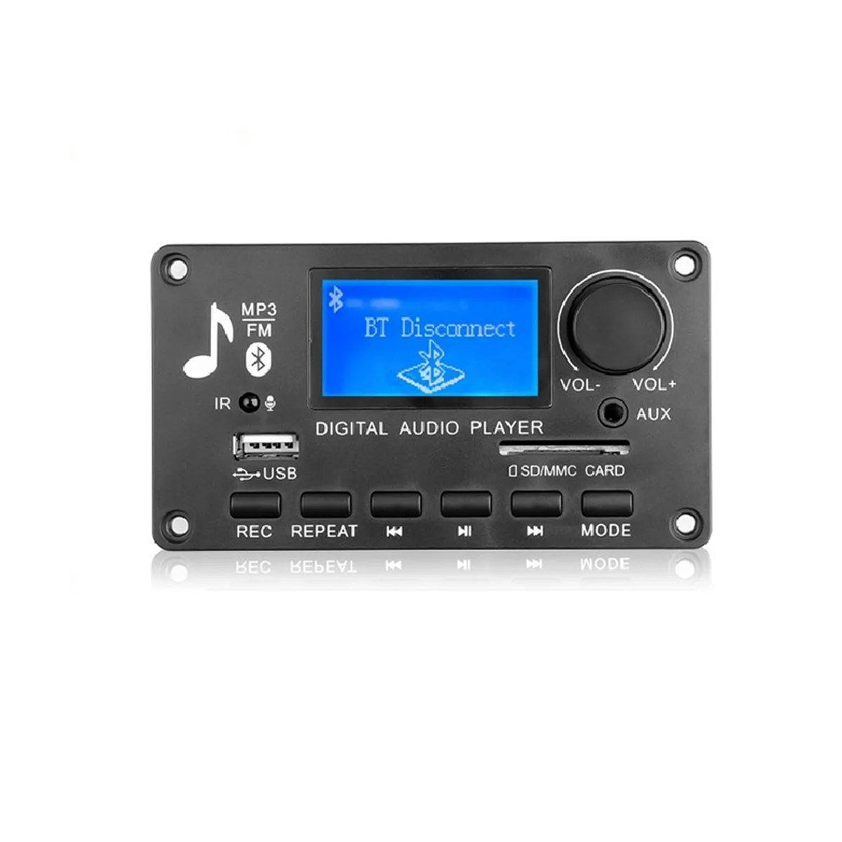 Placa decodificadora de MP3 para coche, receptor de Radio, reproductor Mp3, Bluetooth V5.0, módulo SD, USB, MP3, FM, grabación AUX, CC de 12V