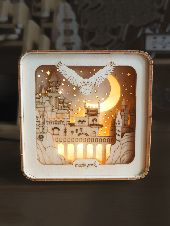 3D Wooden Puzzles Castle Model Kit Night Lights For Kids Desk Decorations Birthday Christmas Gifts For Women