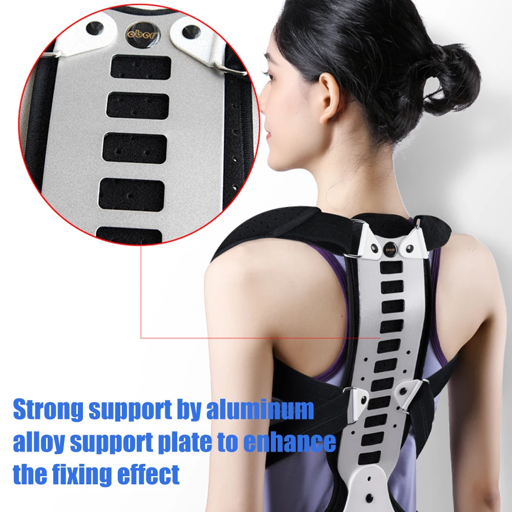 Metal Extension Back Brace Posture Corrector, Adjustable Thoracic Spinal  Brace Support Recover, for Kyphosis Hunch Relief, and Hunchback,L