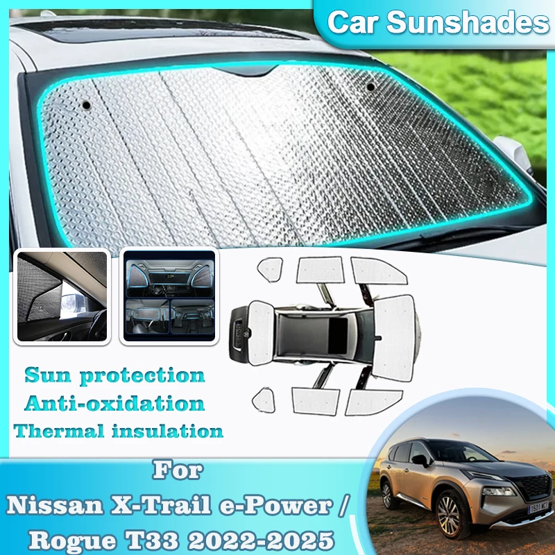 Nissan X Trail T33 Rogue e-Power Sun Visor Car Windshield Sunshade Cover Window Sunshades Accessories