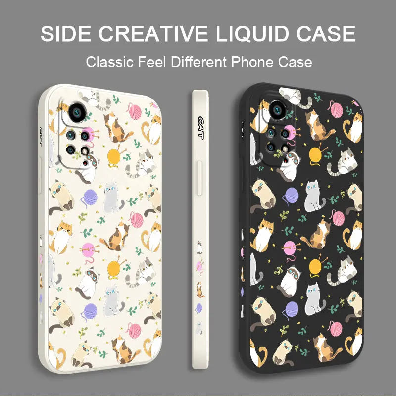 Charming Cat Pattern Phone Case - Stylish and Durable Cover