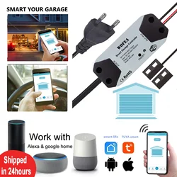 Smart WiFi Garage Door Opener Controller - Voice and App Controlled, No Hub Needed (US Plug)