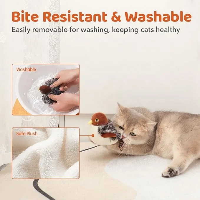 Bird Interactive Cat Multi Head Auto Cat Teaser Funny