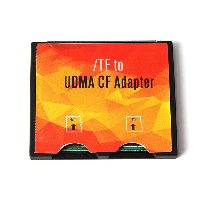 

Dual TF to CF Adapter for Micro-SD to CF Compact Flash Card Holder Supports XC TFSD to CF High-Speed Camera CF Adapter