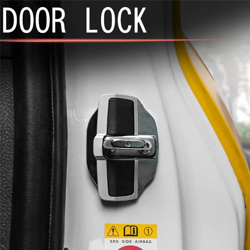Car Door Lock Damper Car Door Lock Cover Car Door Cover 2Set Car TRD Door Lock Buckle Upgraded Stabilizer Cover Latches Stopper For-Lexus-Toyota Series Eliminate Abnormal Space