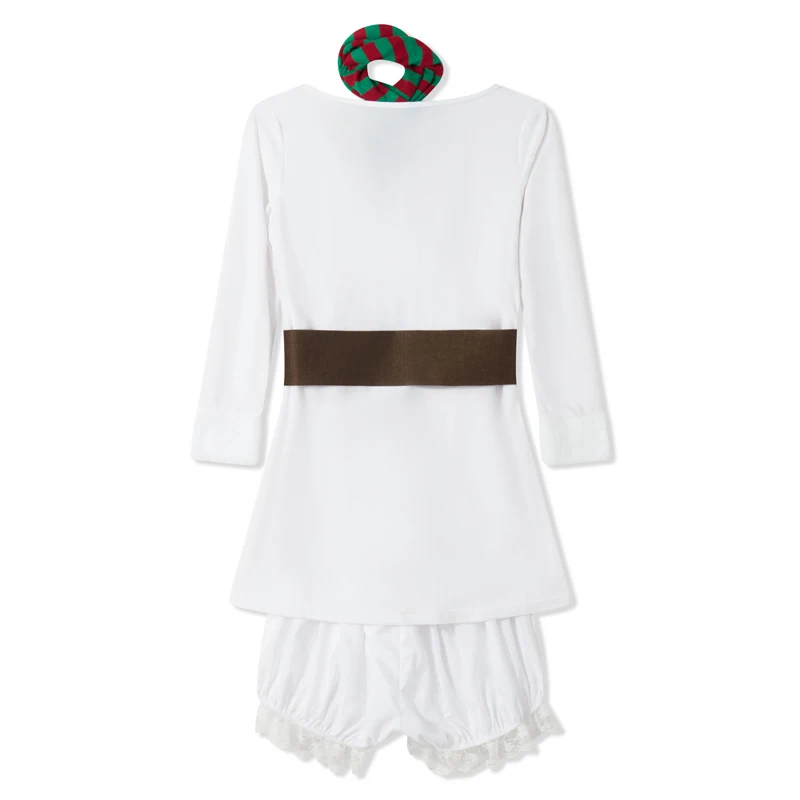 Christmas Snowman Costume Set for Adults with Long Sleeve Outfits Hat Scarf and Gloves - Festive Cosplay Clothes for Women