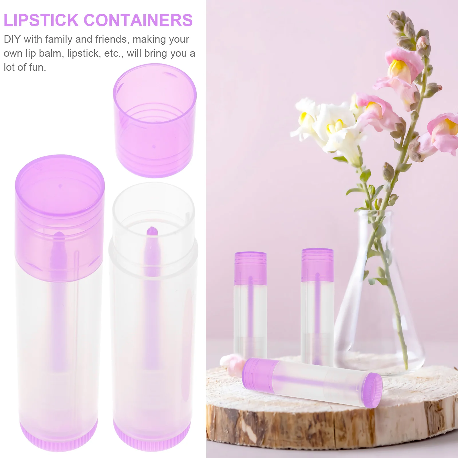 

30 Pcs Empty Lipstick Tube Tubes Balm Container Gloss Containers Sub Lipgloss Portable Bulk DIY