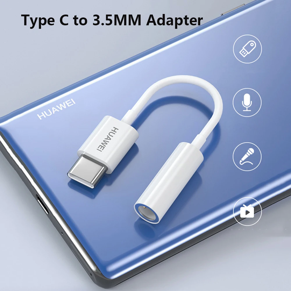 Audio Jack Huawei Adapter Jack Original Huawei Earphone USB Type C