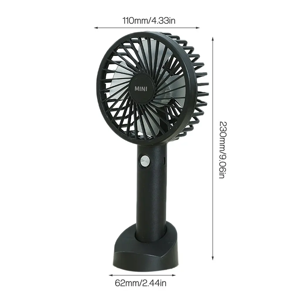 Portable Cooling Fan USB Rechargeable Foldable Handheld Mini Fan Cooler 3 Speed Adjustable Cooling for Outdoor Travel