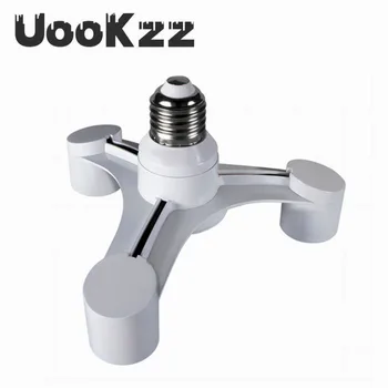 UooKzz 확장 LED 램프 전구 소켓, 스플리터 어댑터 홀더, 사진 스튜디오용 램프 전구 소켓, 3 in 1 E27 ~ 3-E27