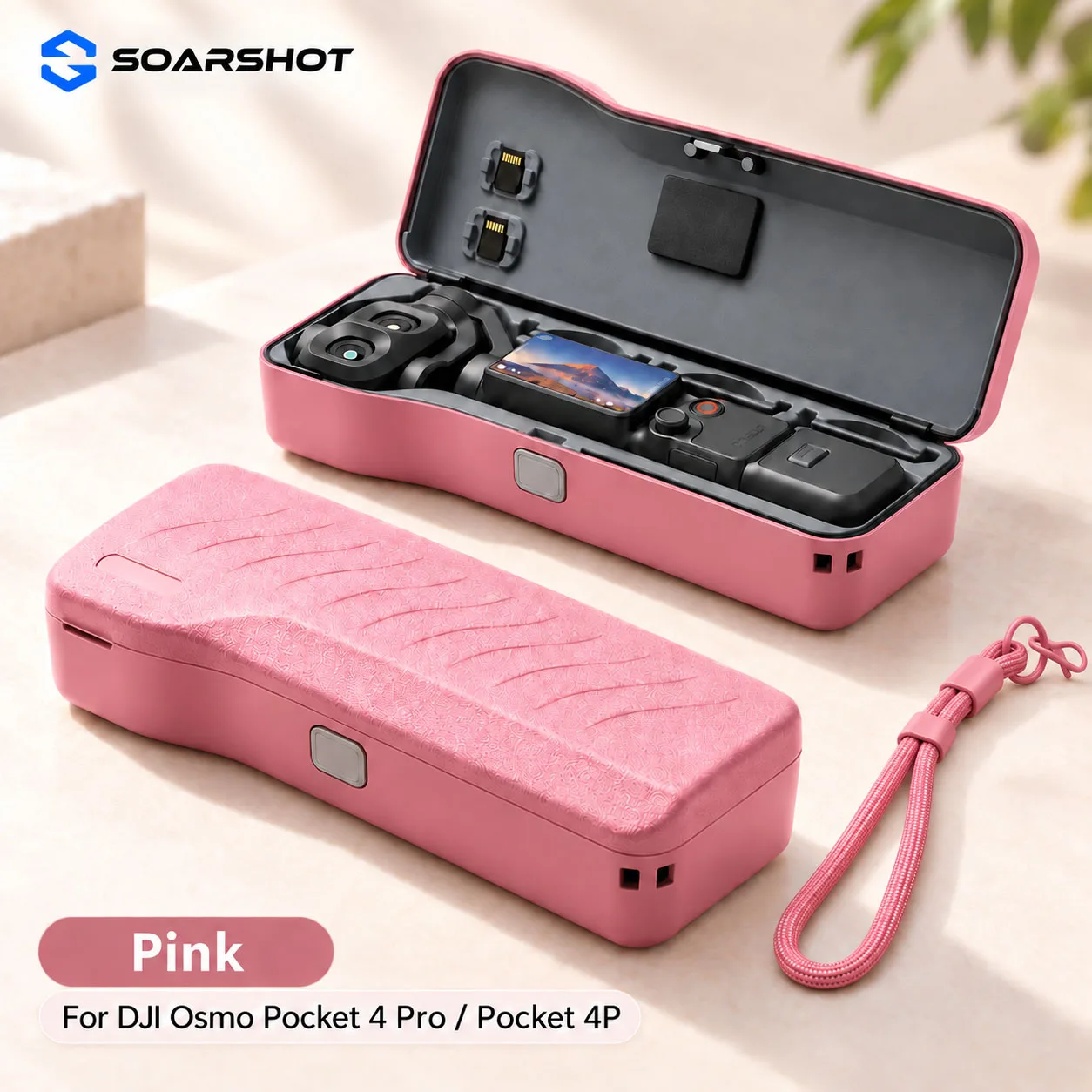 SOARSHOT Hard Carrying Case for DJI Osmo Pocket - Protective Storage Box with Filter and SD Card Slots