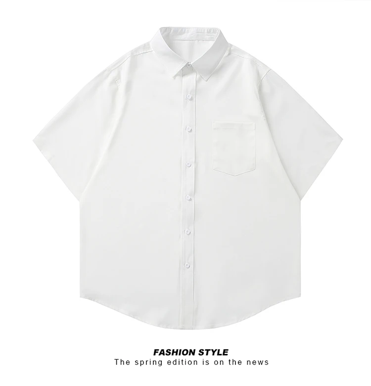 Description Picture 6 of itemMen's White Shirts Short Sleeve Casual Button Down Shirt for Men Beach Summer Clothing