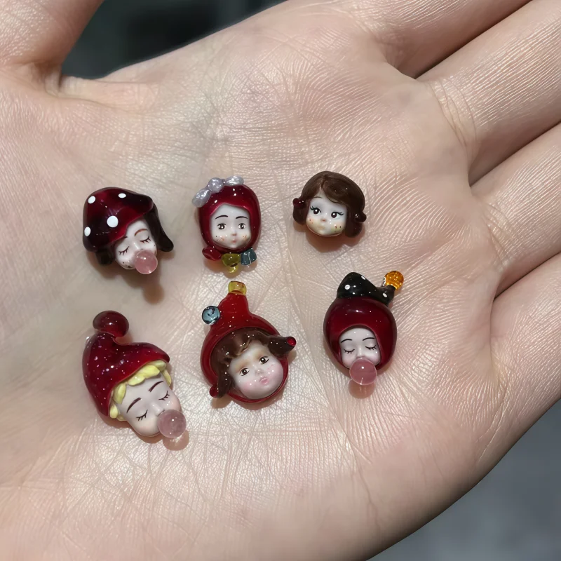 귀여운 얼굴 인형 머리 3D 모델 네일 아트 액세서리 DIY 우아한 투명 네일 몰드 (뷰티 및 패션 애호가용)