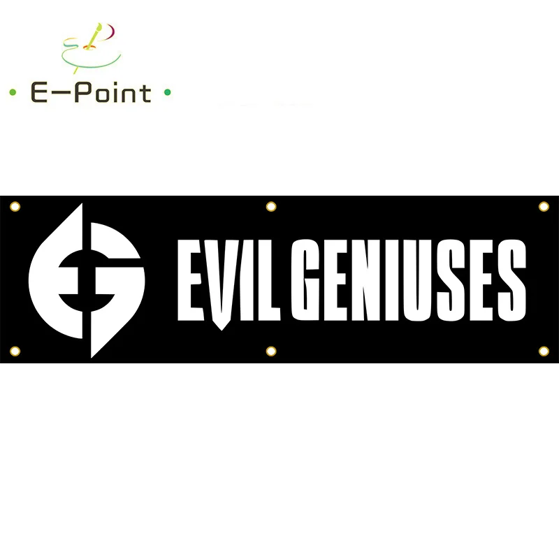 

130GSM 150D Material Evil Geniuses EG Gaming Banner 1.5ft*5ft (45*150cm) Size for Home Flag Indoor Outdoor Decor