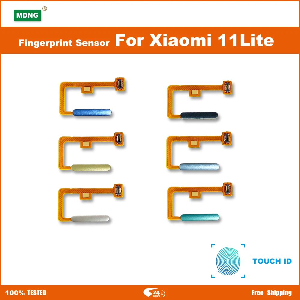 For Xiaomi Mi 11 Lite Power Button Fingerprint Sensor Flex Cable Replacement Repair Parts