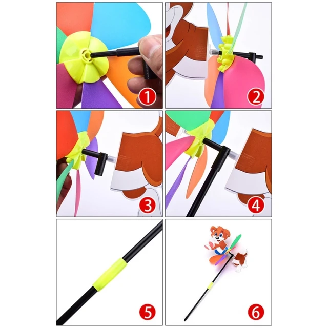 3D Állati Szélű Fonógépek Rajzfilm Szélmalom Kerti Pinkerék A Kültéri Udvarhoz Gyep Dekoráció Gyerek Ajándék Gyerekek - Image 6