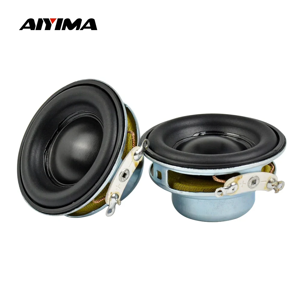 2Pcs Mini Portable Audio Speakers 40MM 4 Ohm 5W Full Range Rubber Side NdFeB Magnetic Loudspeaker Sound Home Theater