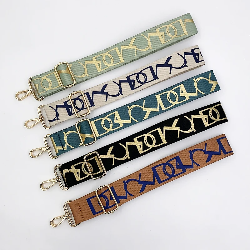 

Women's Bag Strap Wide Colored Letter Nylon Adjustable Belt Handbag Crossbody Shoulder Bag Accessories Replacement Long Belt