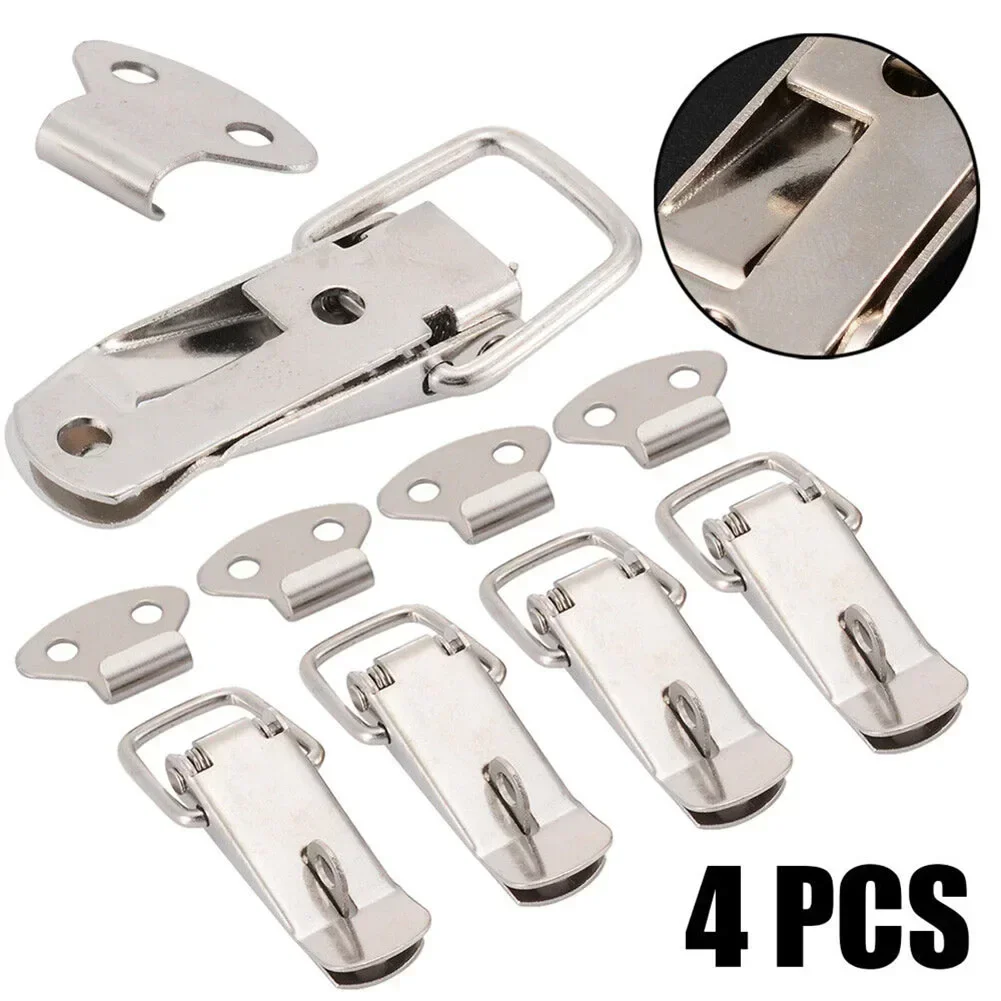 Furniture Hardware Toggle Latches Jewelry Box Hasp Decorative Latches 4pc Latch Catch Iron Cabinet Boxes Hasp Toolbox Toggle Lock Hasp Toggle Latch Mini Clamps Box Clasp Buckle Trunk Catches