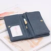 Large Capacity Women's Dull Polish Leather Wallet Double Zipper Clutch Wristlet Purse Phone Coin Card Holder Multi-pocket Wallet 4
