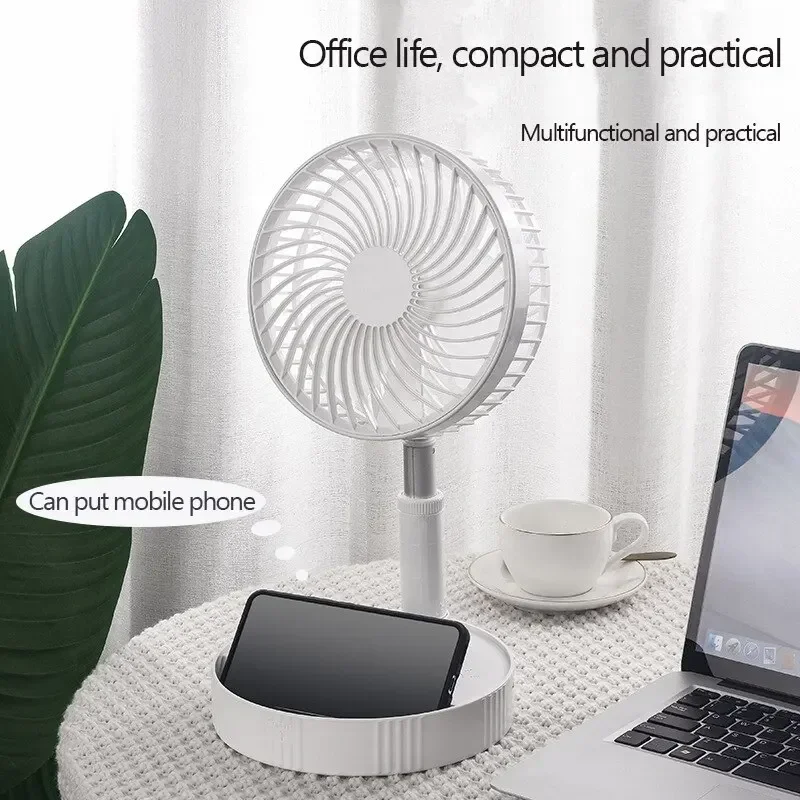 7200mAh USB Rechargeable Portable Folding Fan Floor Low Noise Fan for Outdoor Home Wireless Fan 4 Speed Camping Portable Fan 2