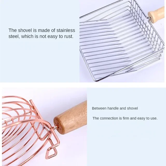 Cat Litter Shovel Wood Handle Cat Litter Shovel Toilet Cleaning Shovel Tools Pet Cleaning Accessories Supplies Cats Pet Products 5