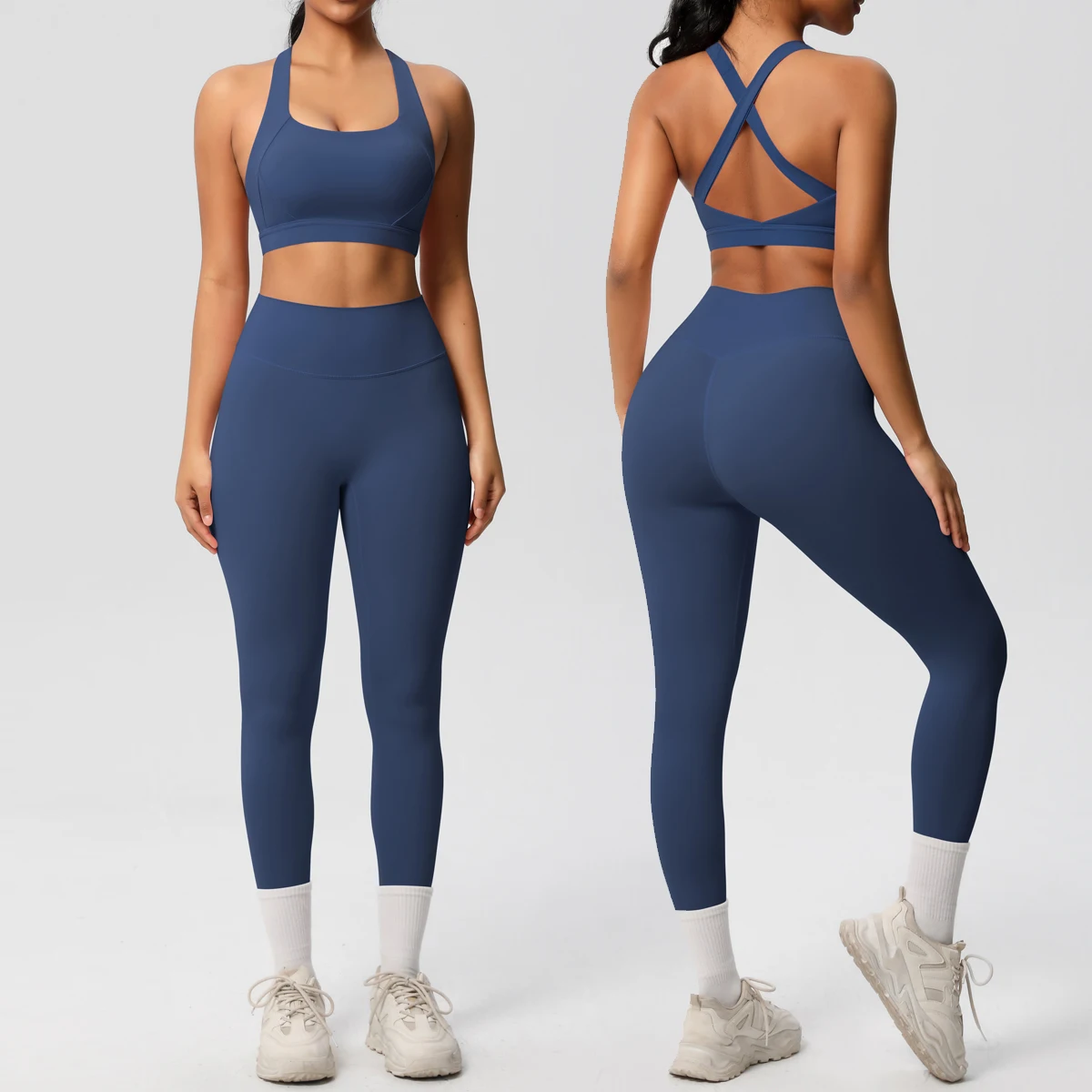 Women Quick Drying Sports Yoga Workout Clothes Two Piece Set main image 1